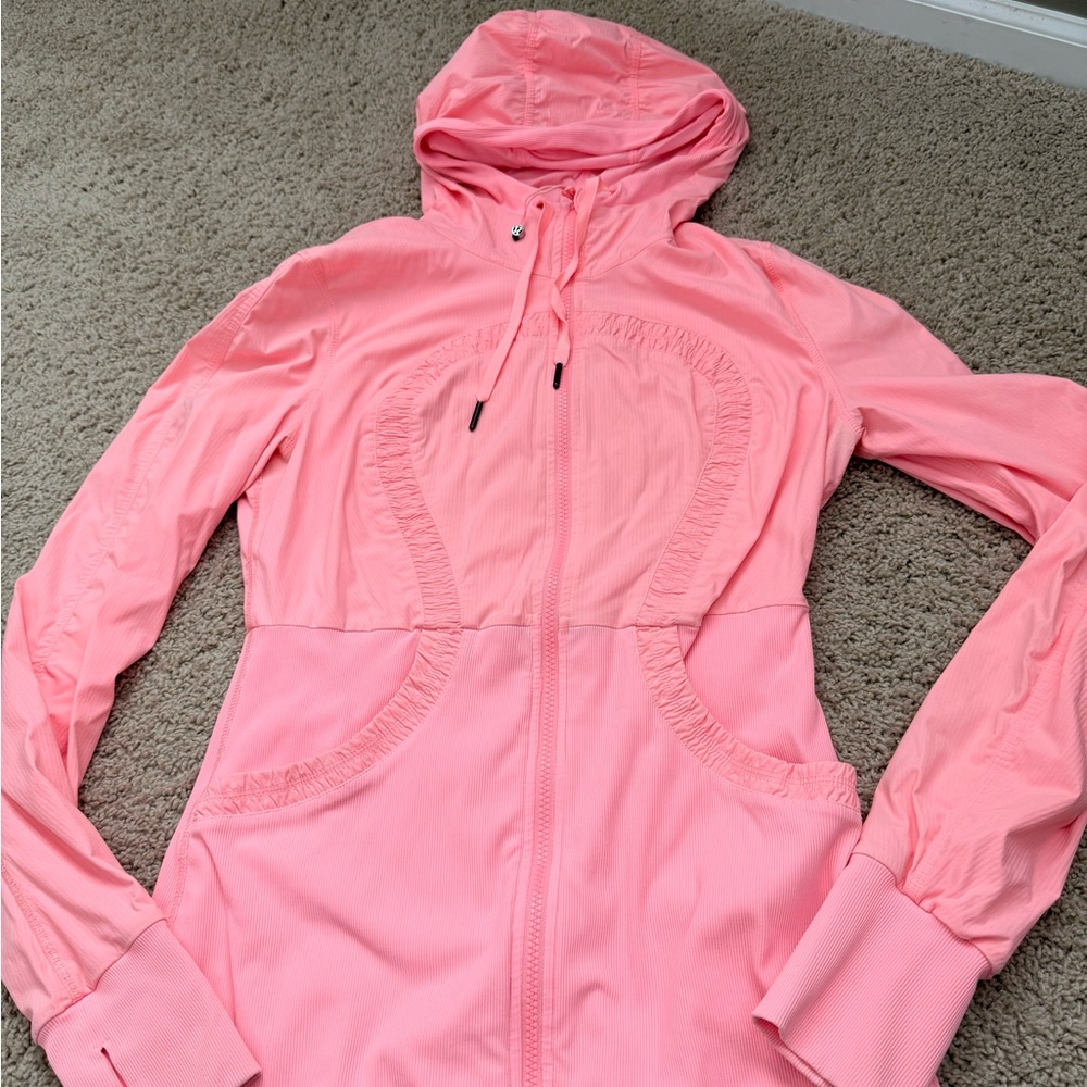 lululemon athletica Light Pink Hooded Zip-Up Jacket